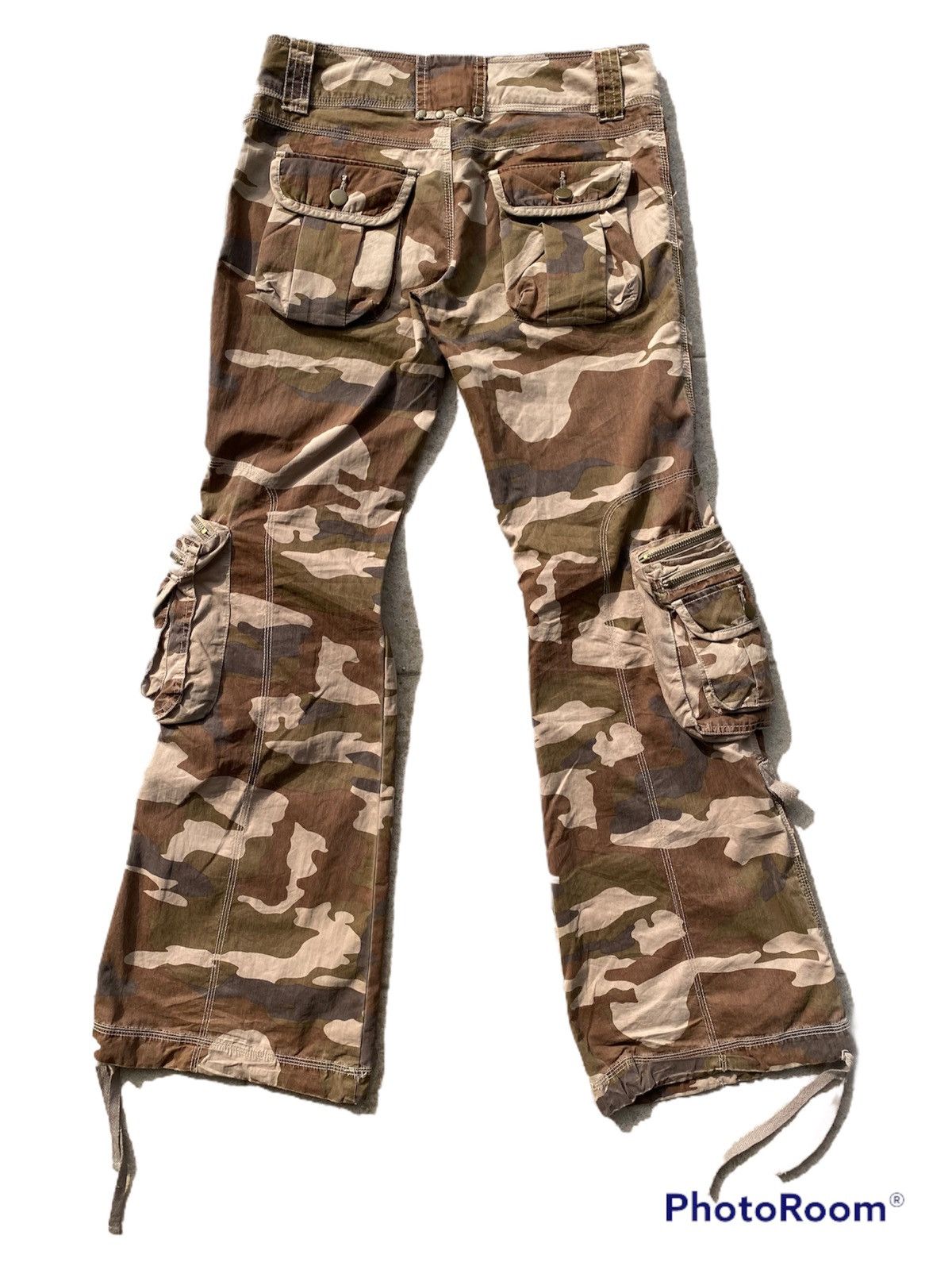 Japanese Brand 90s “betty virgo” multipocket bondage flare pant wide legs Size US 31 - 2 Thumbnail