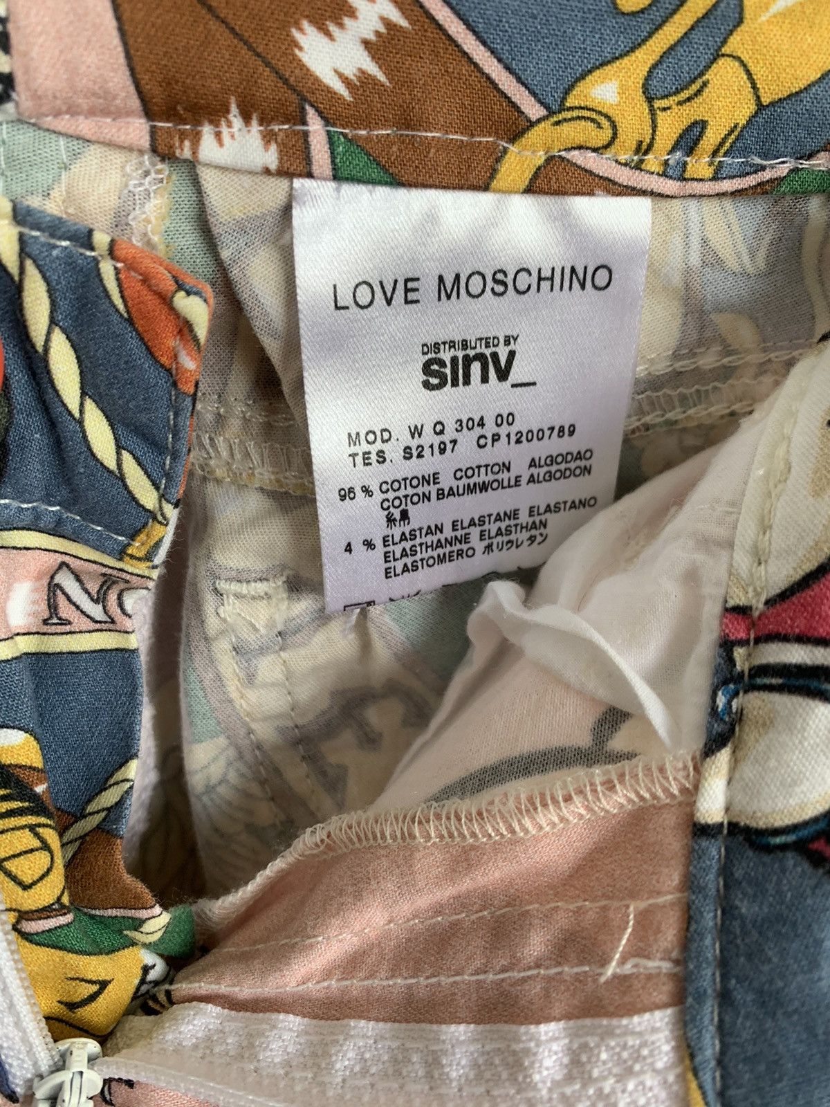 Love Moschino MOSCHINO Pants Printed Trousers Print Multicolour Cotton Size 28" / US 6 / IT 42 - 7 Thumbnail