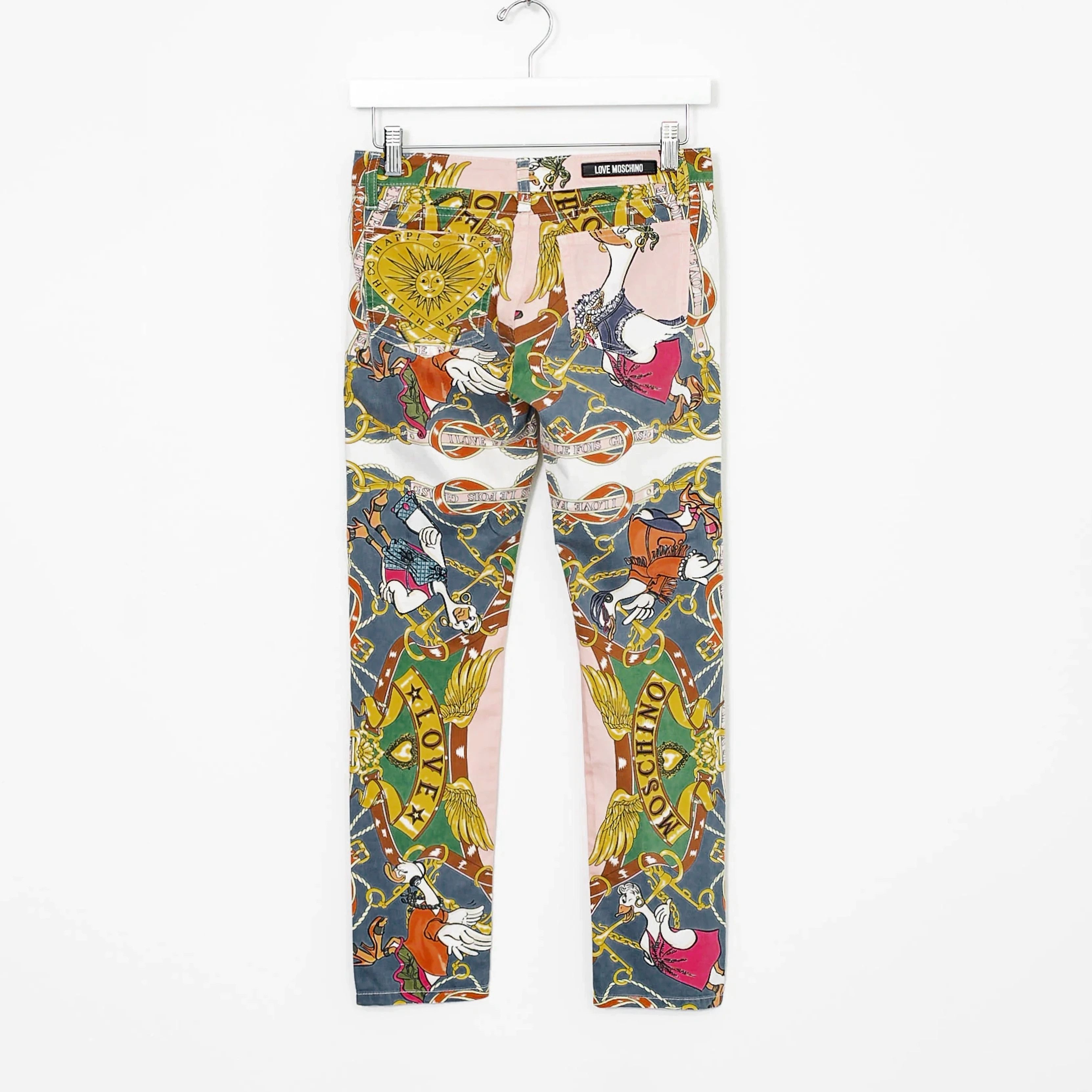 Love Moschino MOSCHINO Pants Printed Trousers Print Multicolour Cotton Size 28" / US 6 / IT 42 - 1 Thumbnail