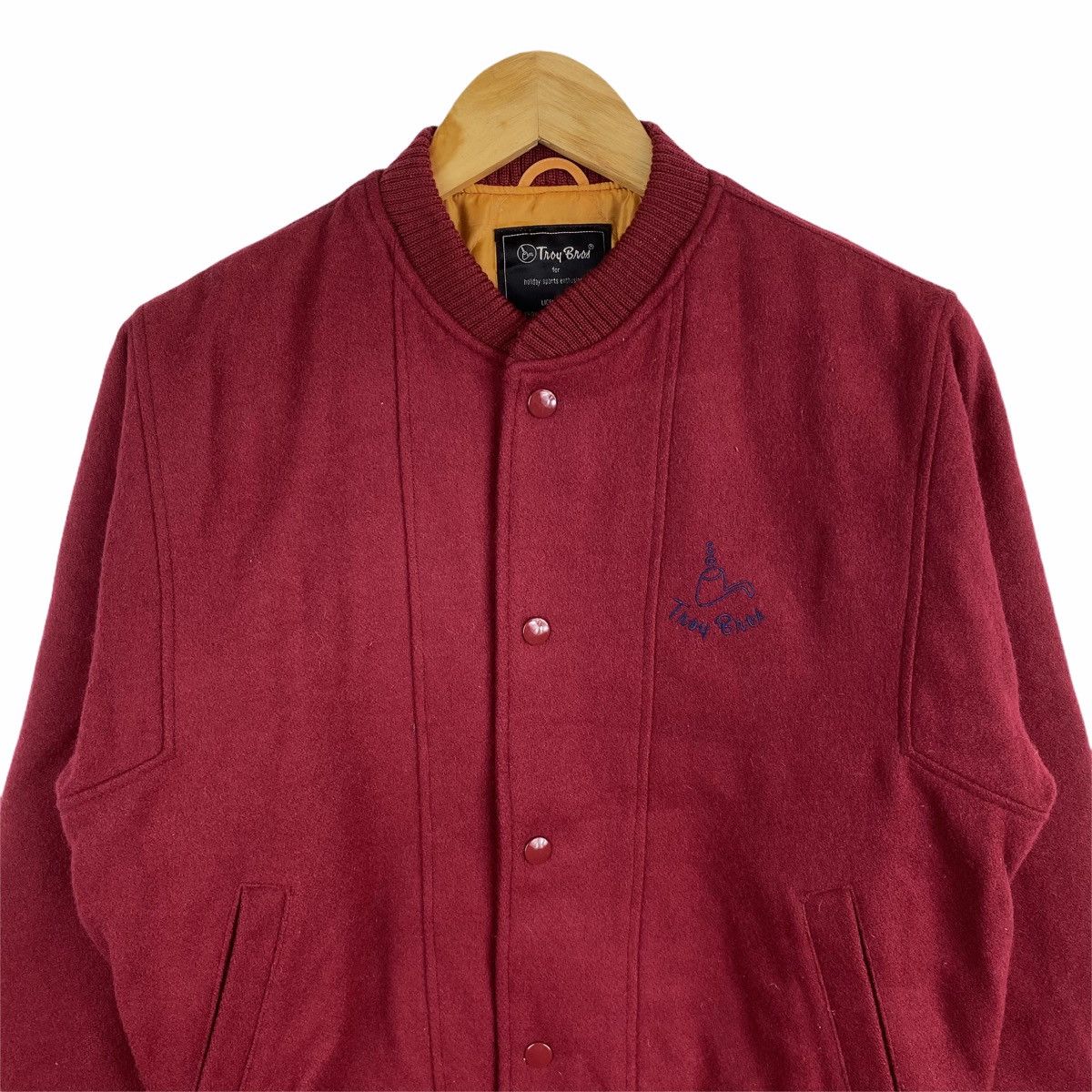 Vintage Vintage TROY BROS Japanese Small Logo Wool Varsity Jacket Size US S / EU 44-46 / 1 - 4 Thumbnail
