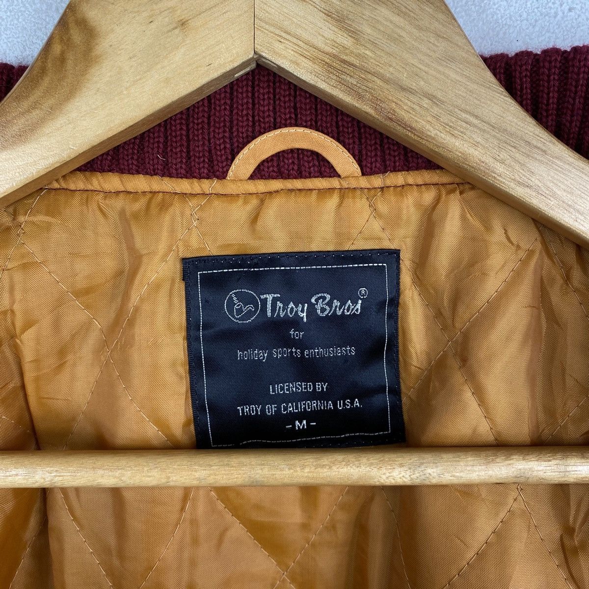 Vintage Vintage TROY BROS Japanese Small Logo Wool Varsity Jacket Size US S / EU 44-46 / 1 - 5 Thumbnail