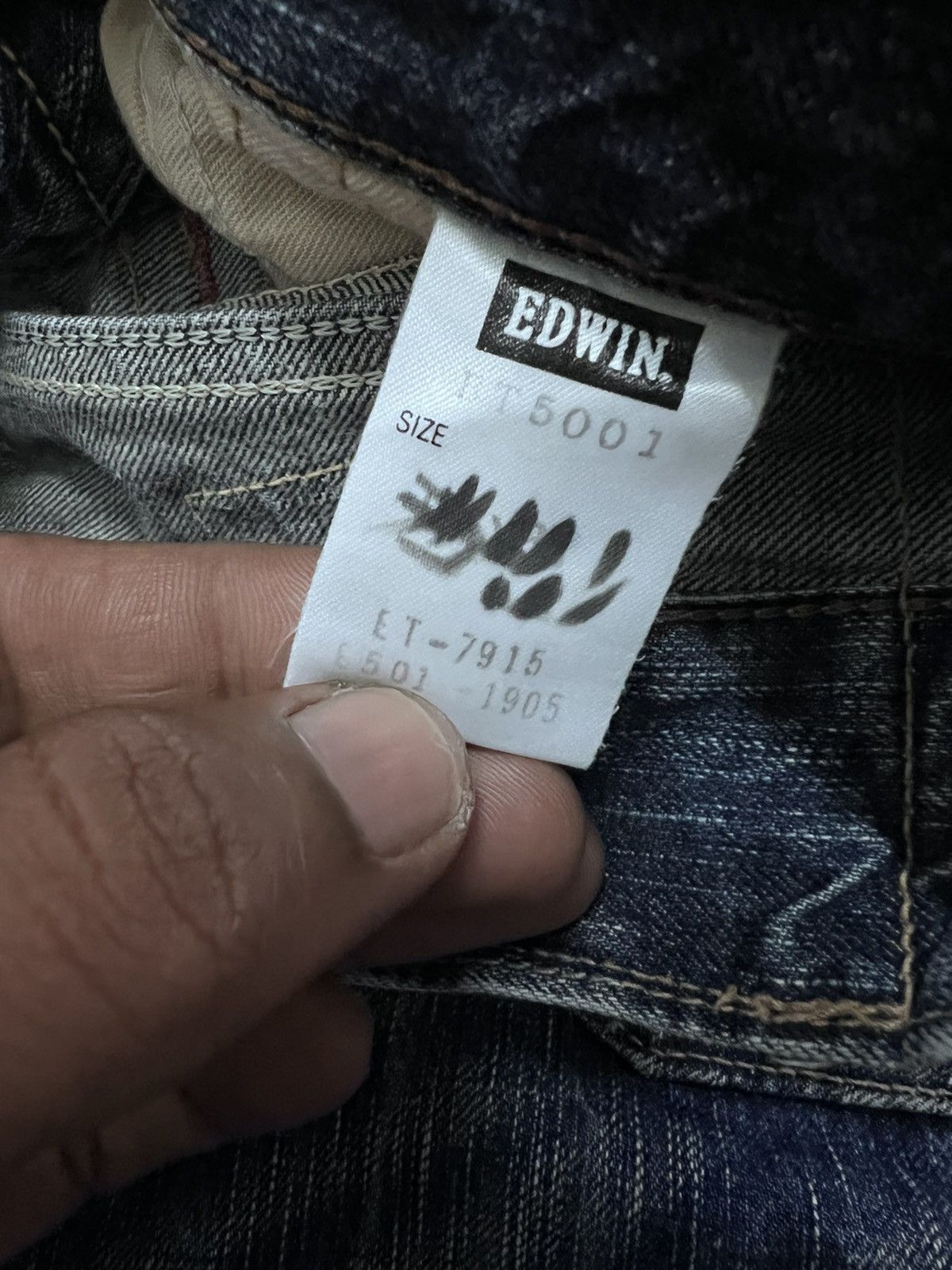 Japanese Brand FLARED💥EDWIN 503 BLUE TRIP DISTRESSED DENIM PANTS Size US 30 / EU 46 - 9 Thumbnail