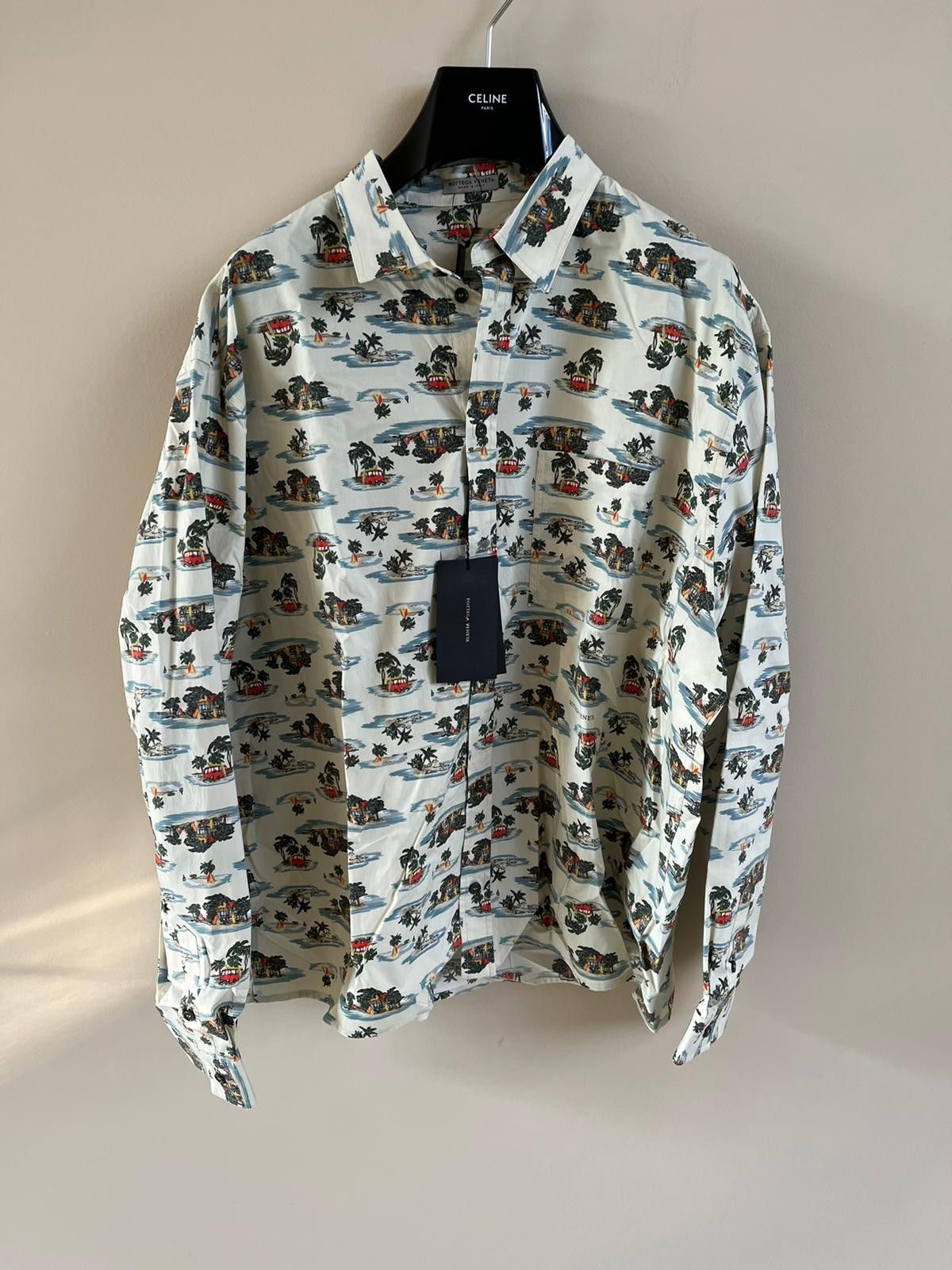 image of Bottega Veneta Button Up Shirt In Multicolor, Men's (Size Large)