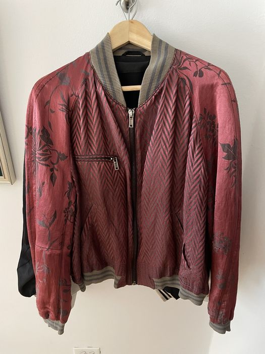 Haider Ackermann Floral Satin Bomber Jacket | Grailed