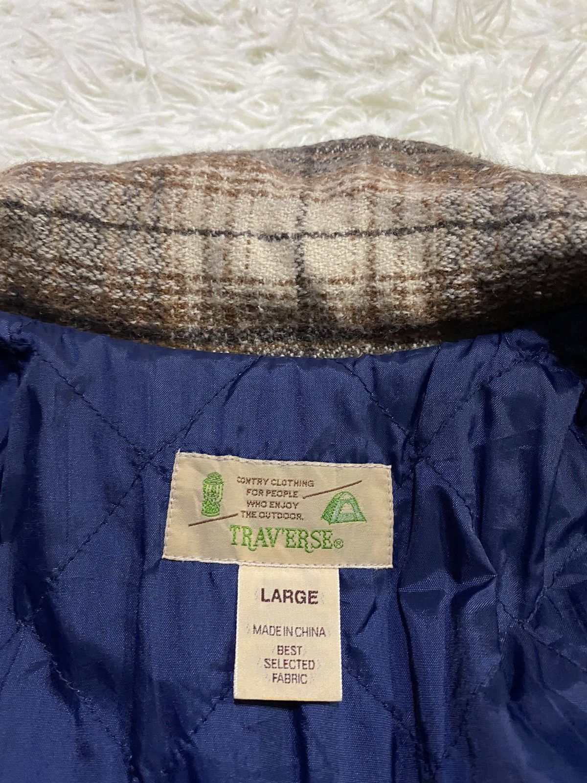 Flannel Trav'ers AW-1 Checked Wool Blend Quilted Flannel Size US L / EU 52-54 / 3 - 9 Thumbnail