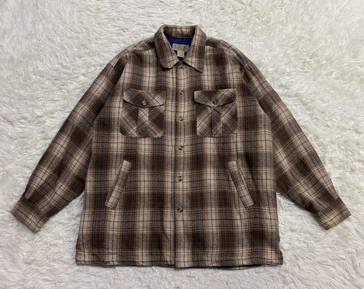 Flannel Trav'ers AW-1 Checked Wool Blend Quilted Flannel Size US L / EU 52-54 / 3 - 1 Thumbnail