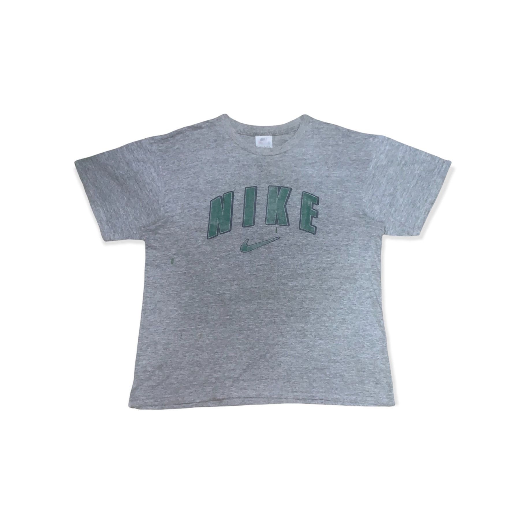 image of Nike Center Swoosh Tshirt in Grey, Men's (Size Medium)