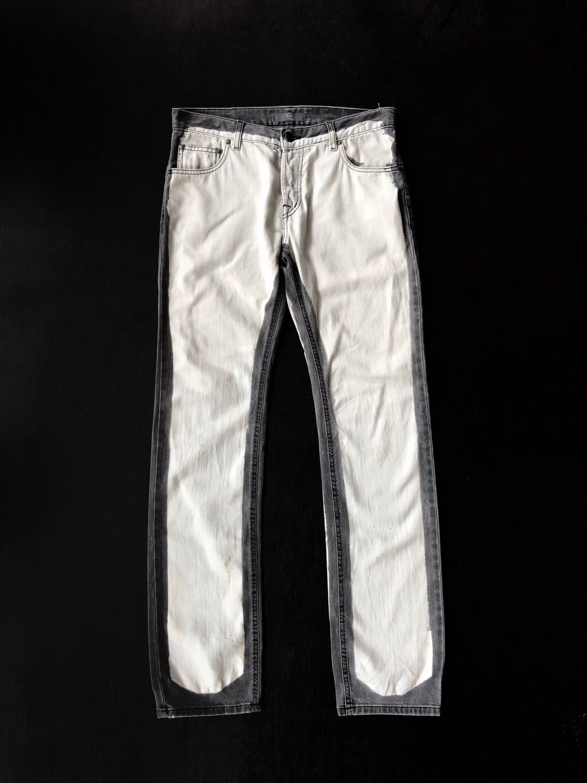 Alexander McQueen GRAIL🔥Alexander McQueen White Black Dye Slim Denim Size US 32 / EU 48 - 1 Thumbnail