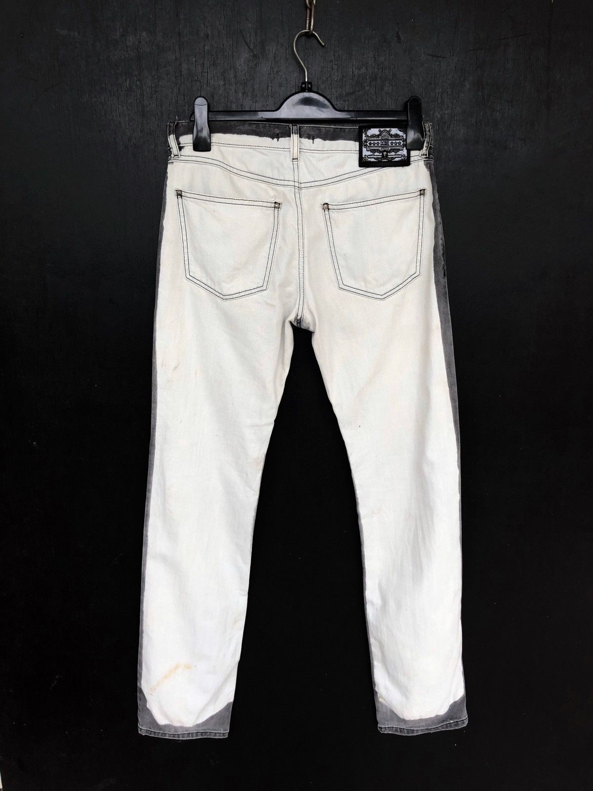 Alexander McQueen GRAIL🔥Alexander McQueen White Black Dye Slim Denim Size US 32 / EU 48 - 4 Thumbnail