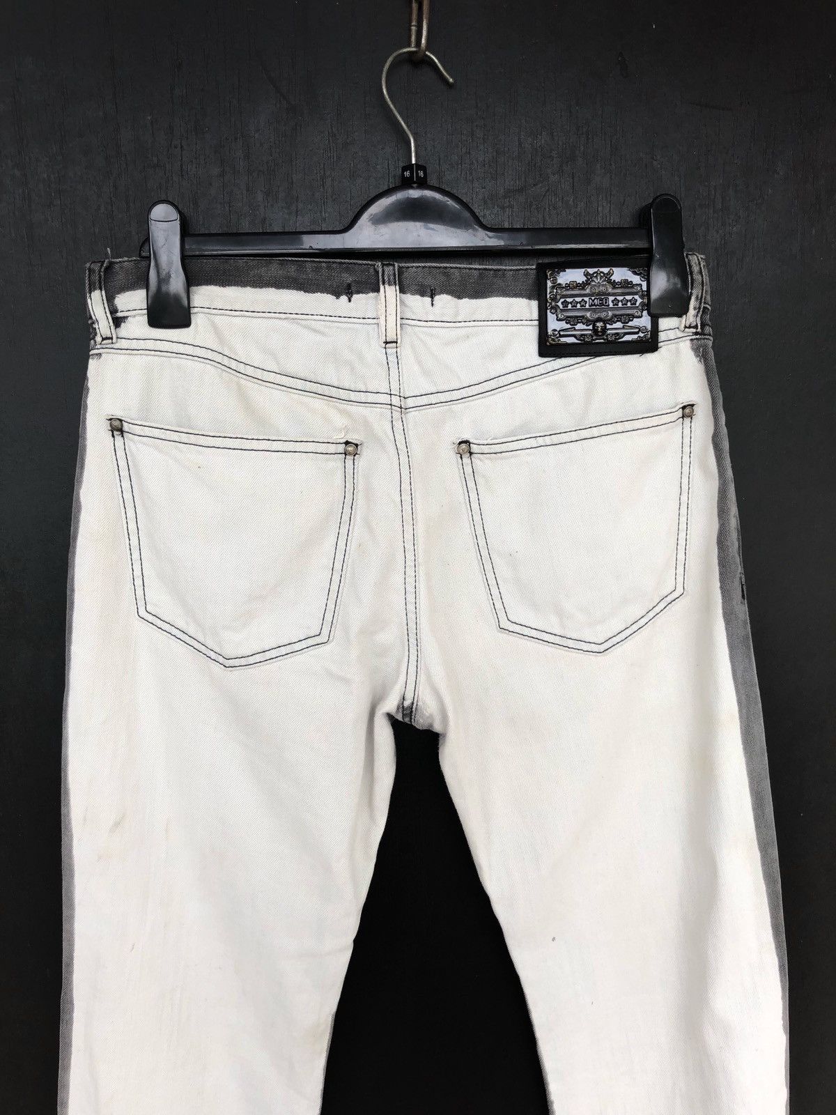 Alexander McQueen GRAIL🔥Alexander McQueen White Black Dye Slim Denim Size US 32 / EU 48 - 8 Thumbnail