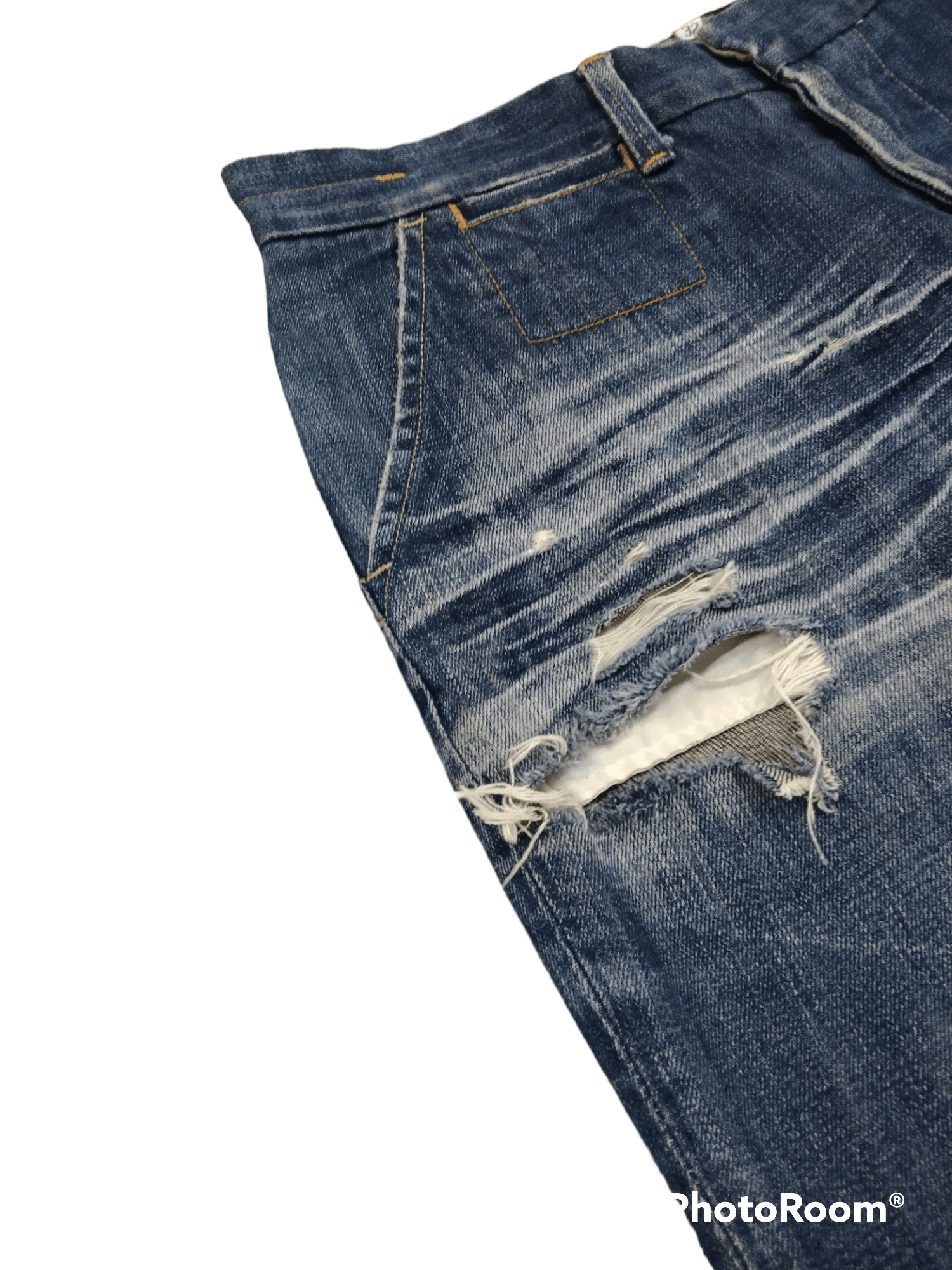 Japanese Brand SICK RIPED BAGGY SACRED DENIM PANTS Size US 32 / EU 48 - 6 Thumbnail