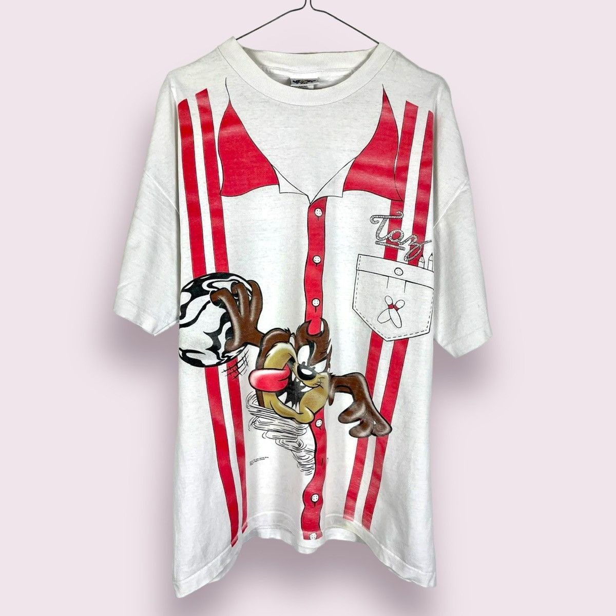 Disney 1996 Vintage Taz Looney Tunes Full Print Graphic T-shirt Size US XL / EU 56 / 4 - 2 Thumbnail