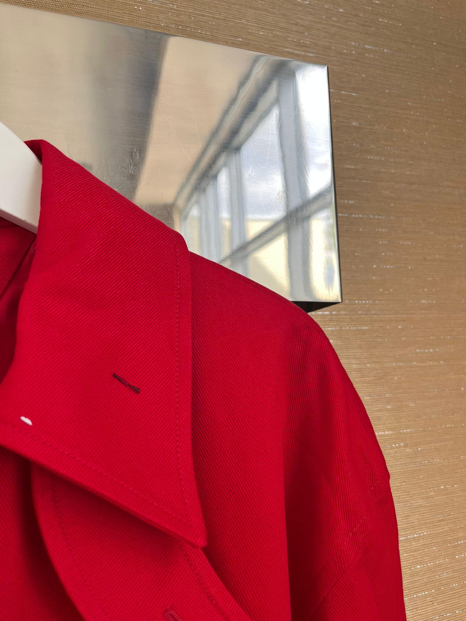 Bottega Veneta Belted Trench in Heavy Cotton Twill in Lipstick Red Size US M / EU 48-50 / 2 - 13 Thumbnail