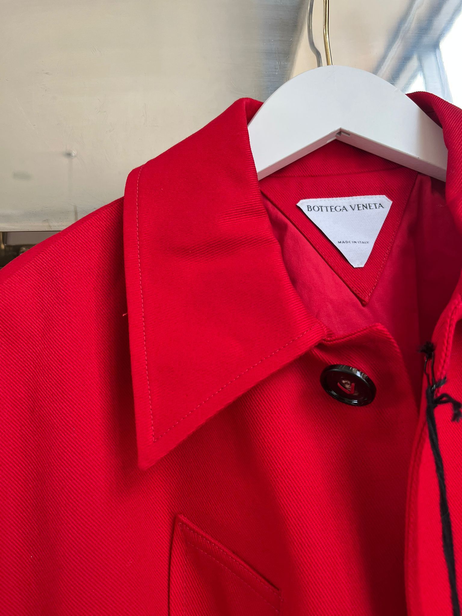 Bottega Veneta Belted Trench in Heavy Cotton Twill in Lipstick Red Size US M / EU 48-50 / 2 - 6 Thumbnail