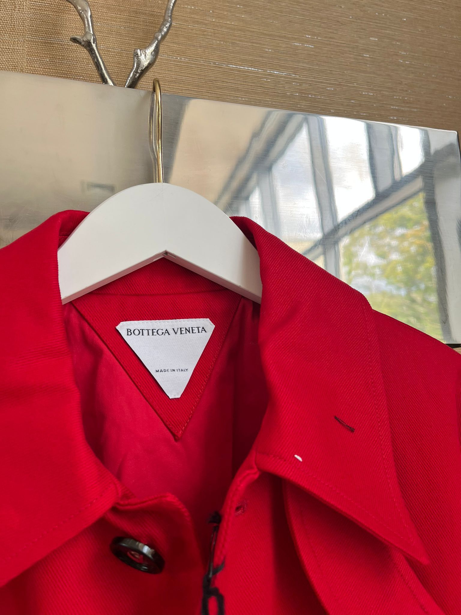 Bottega Veneta Belted Trench in Heavy Cotton Twill in Lipstick Red Size US M / EU 48-50 / 2 - 9 Thumbnail