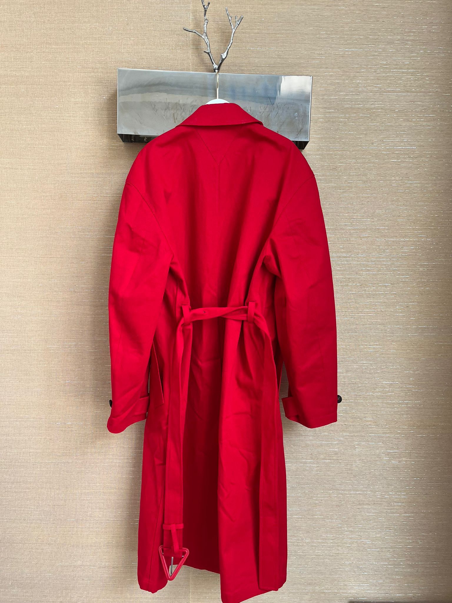 Bottega Veneta Belted Trench in Heavy Cotton Twill in Lipstick Red Size US M / EU 48-50 / 2 - 17 Thumbnail