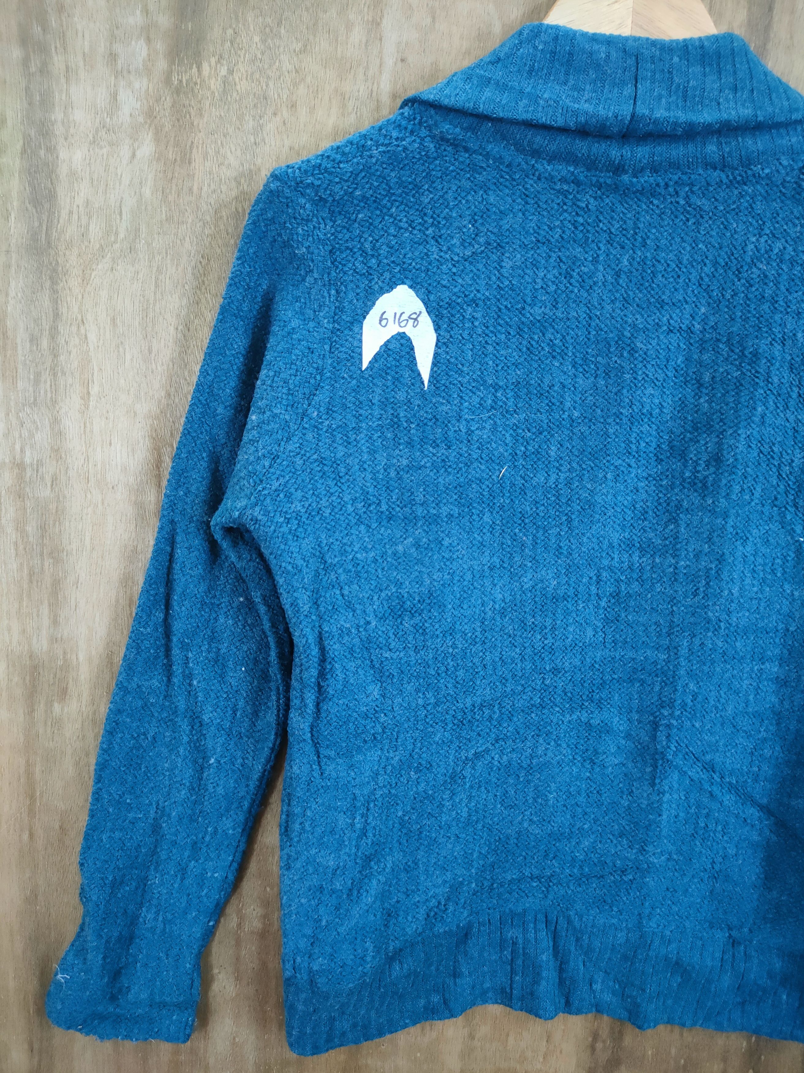 Japanese Brand Uniqlo blue vintage cardigan knitwear #6168 Size M / US 6-8 / IT 42-44 - 7 Thumbnail