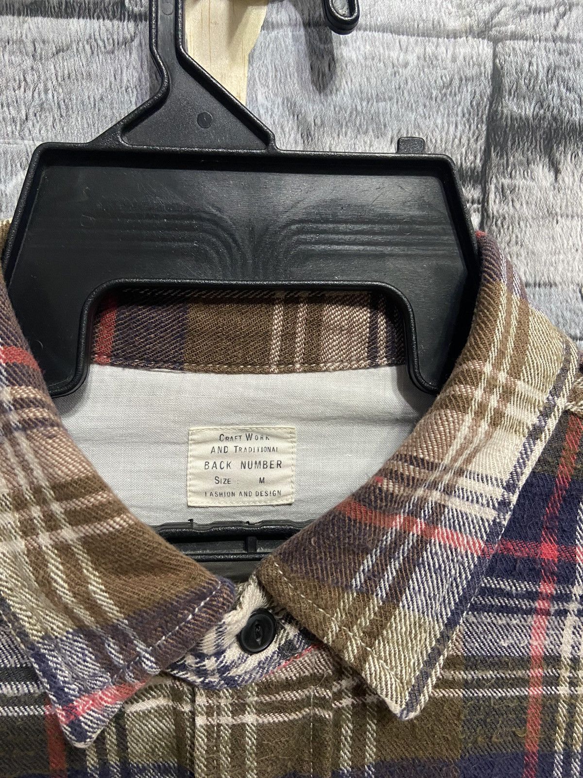 Japanese Brand Vintage Back Number Flannel plaid double pocket Size US M / EU 48-50 / 2 - 3 Thumbnail