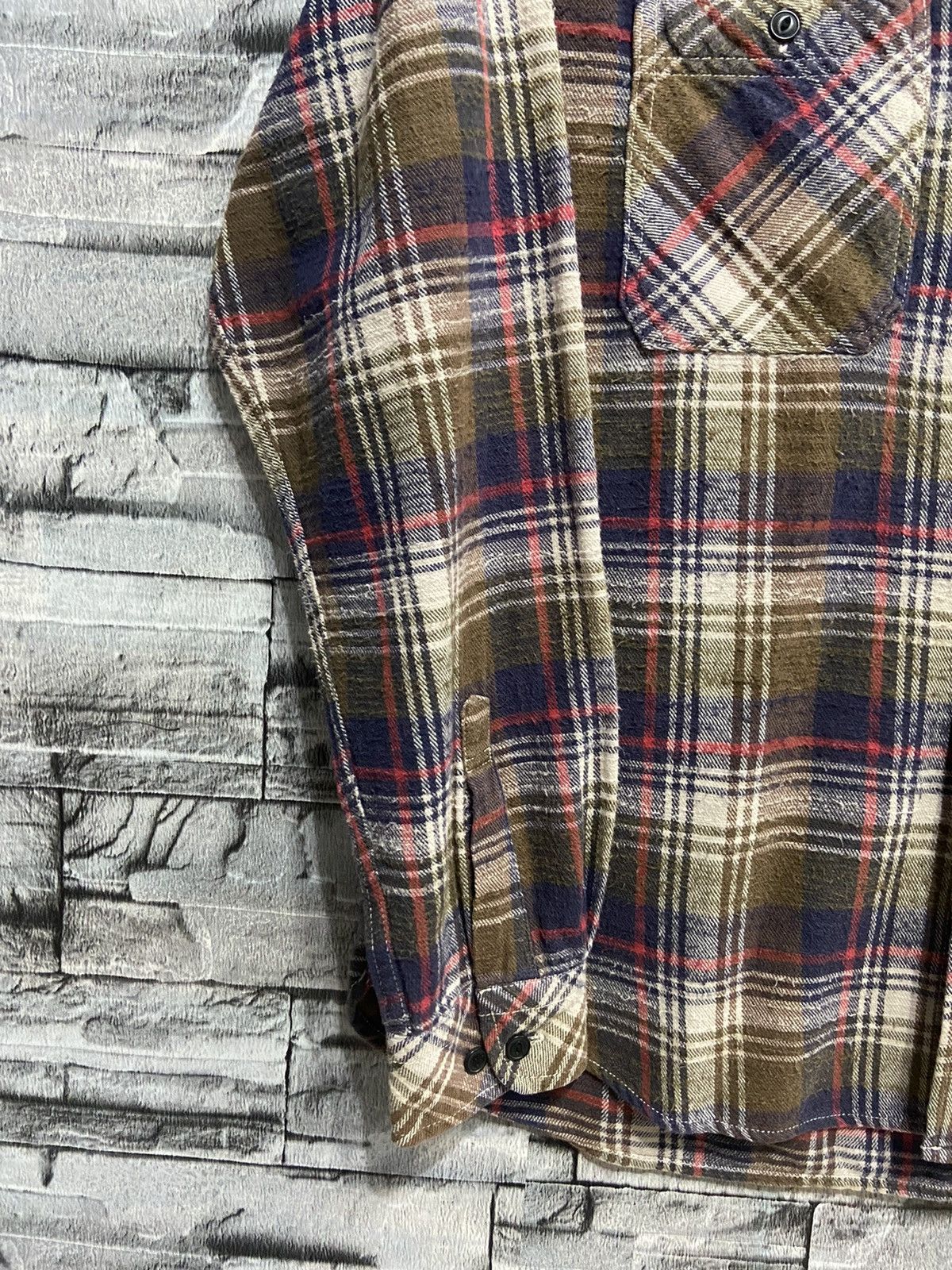 Japanese Brand Vintage Back Number Flannel plaid double pocket Size US M / EU 48-50 / 2 - 4 Thumbnail