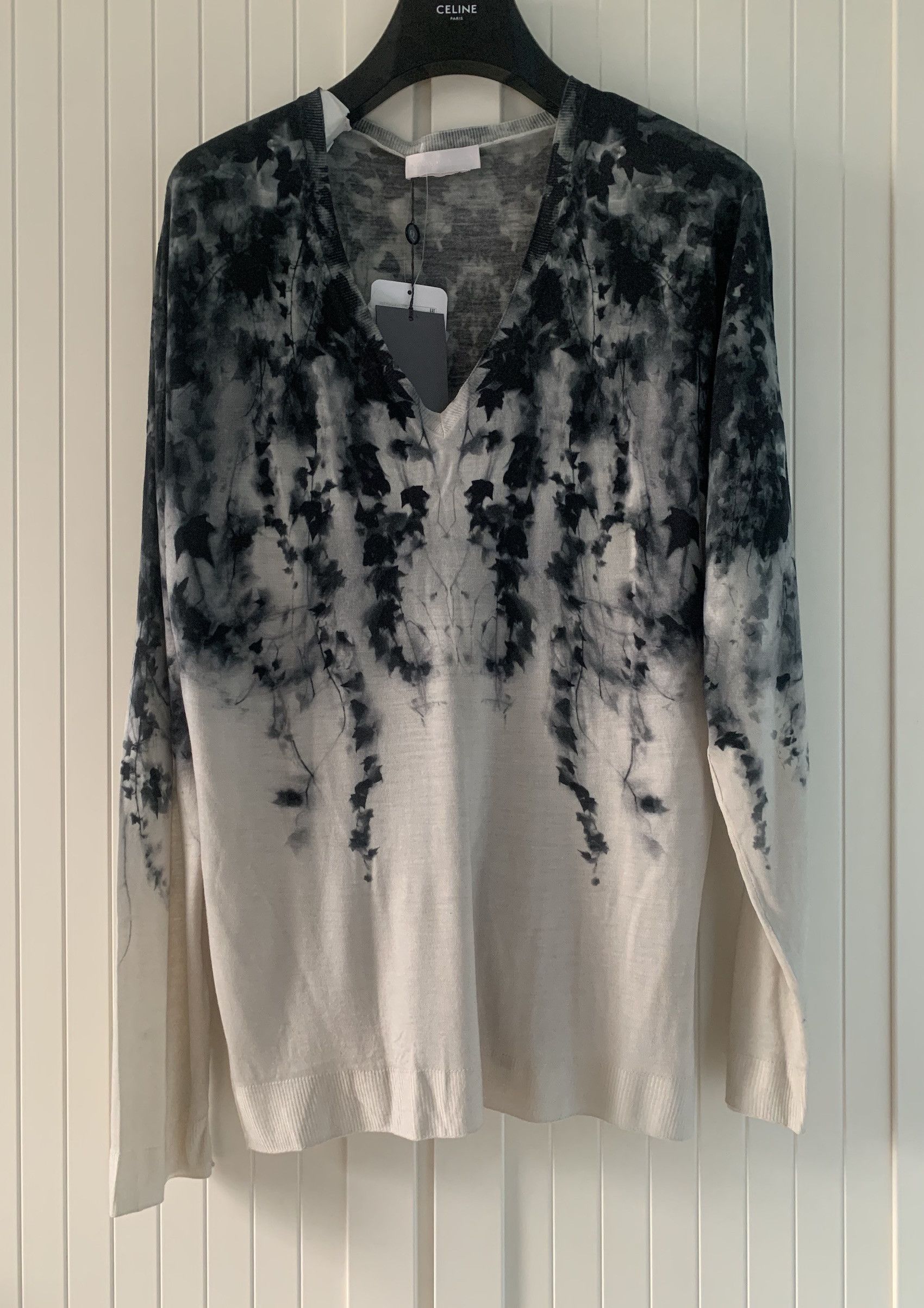 image of Alexander Mcqueen Ss'13 Sweater Abstract Print in White Black, Men's (Size XL)