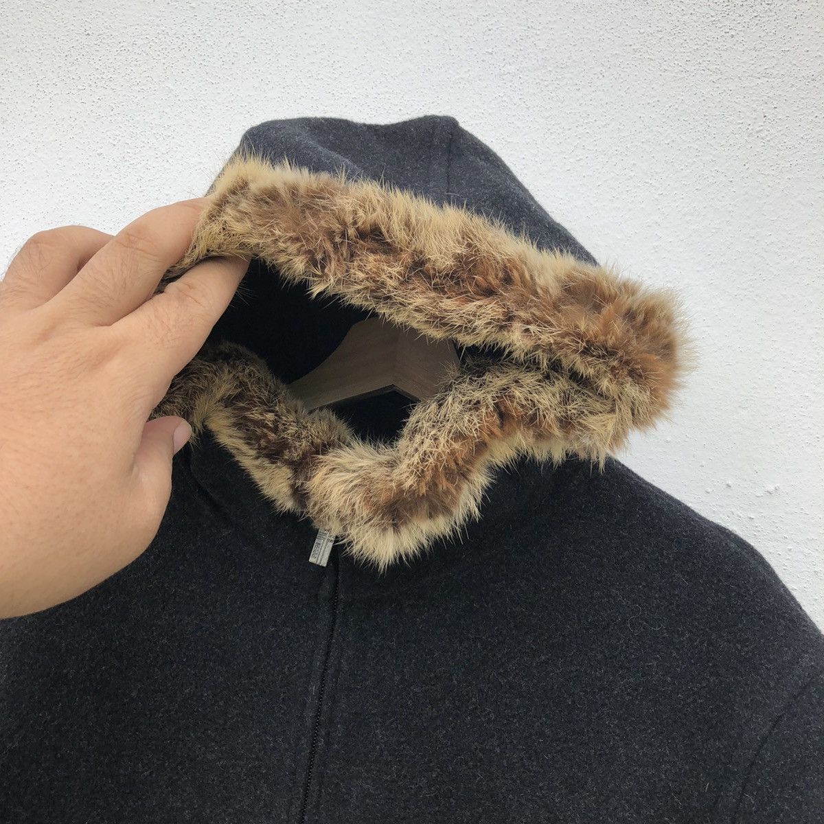 PPFM MOHAIR LONG JACKET PPFM MINK FUR HOODIE Size US M / EU 48-50 / 2 - 4 Thumbnail