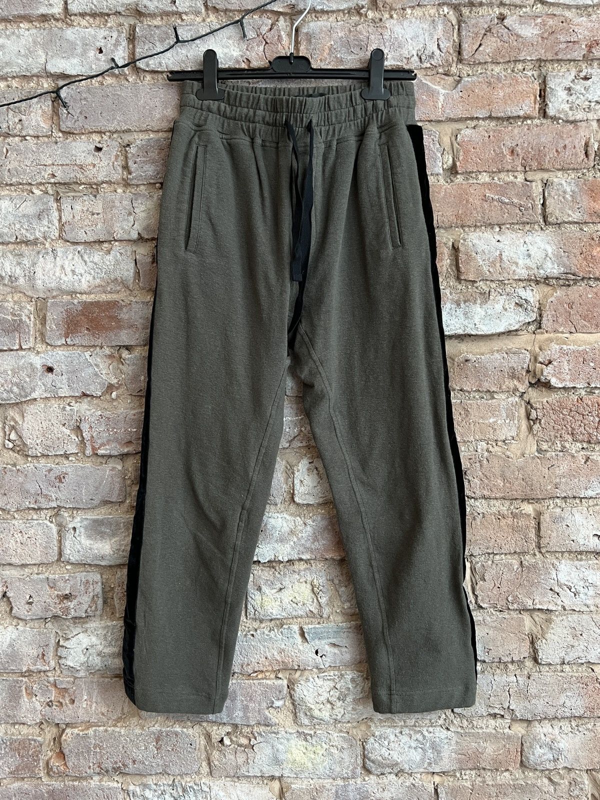 image of Haider Ackermann Sweatpants With Velvet Stripe in Brown, Men's (Size 30)