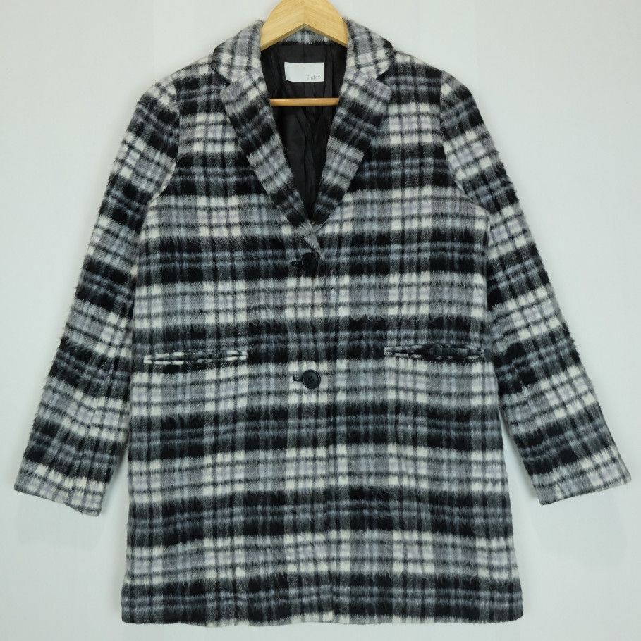 Index × Japanese Brand INDEX Japan Harajuku Check Trench Coat Jacket Size L / US 10 / IT 46 - 2 Thumbnail