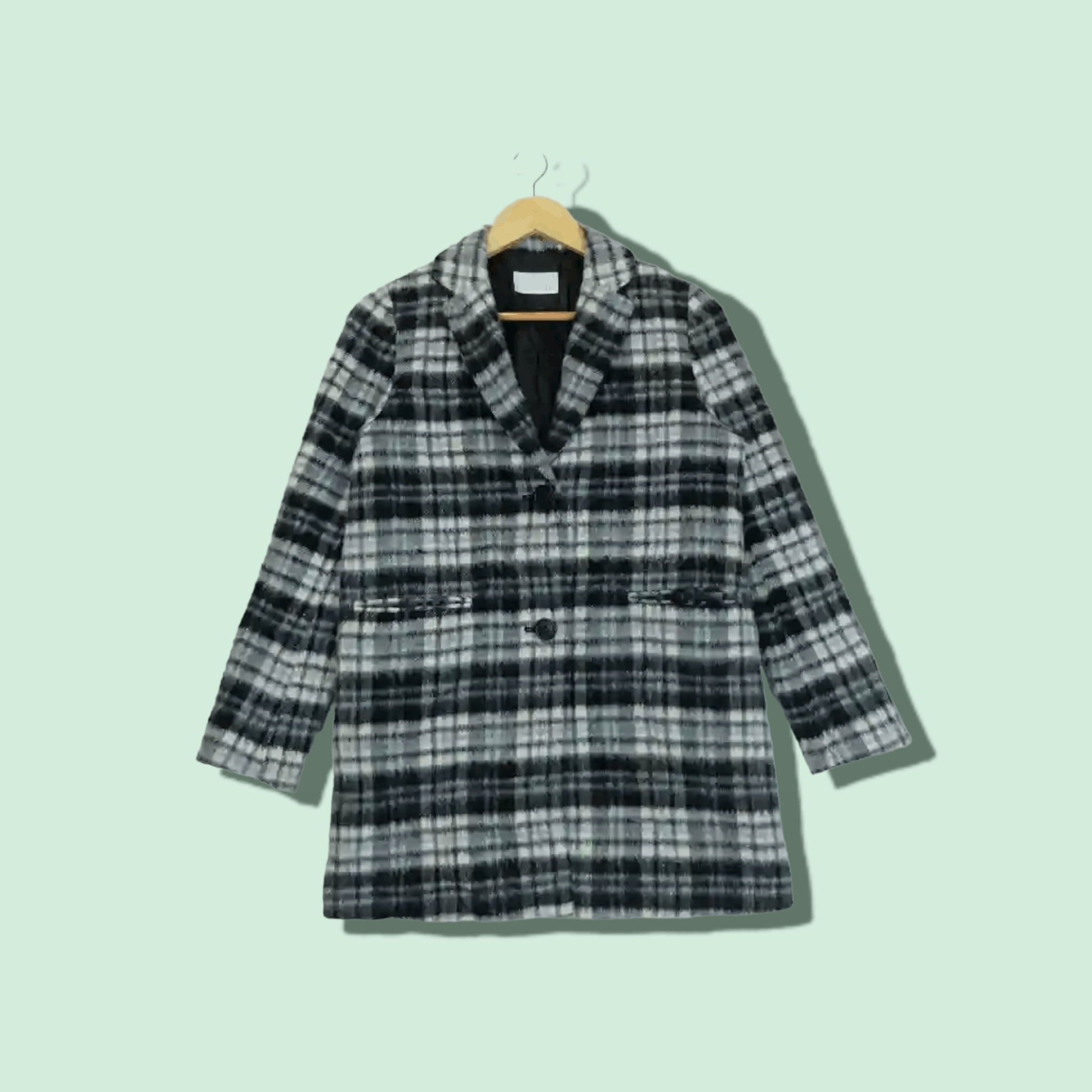 Index × Japanese Brand INDEX Japan Harajuku Check Trench Coat Jacket Size L / US 10 / IT 46 - 1 Thumbnail