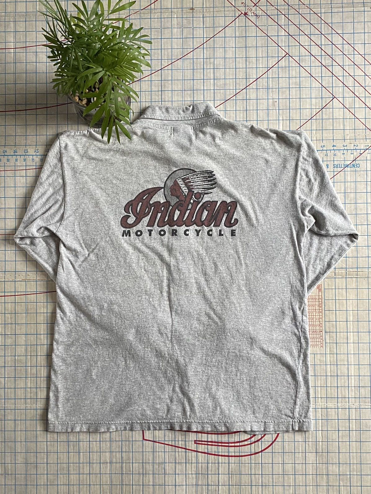 Indian Motorcycle × Vintage Vintage Indian Motorcycles Button Up Shirt Fits Large Grey Size US L / EU 52-54 / 3 - 2 Thumbnail