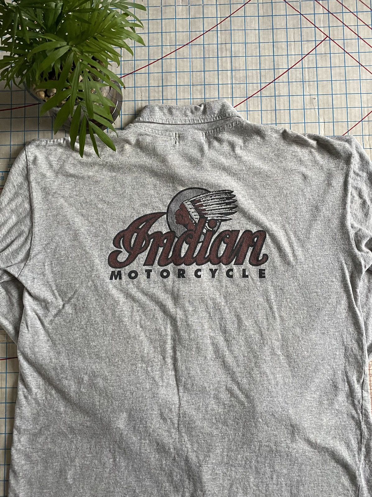 Indian Motorcycle × Vintage Vintage Indian Motorcycles Button Up Shirt Fits Large Grey Size US L / EU 52-54 / 3 - 3 Thumbnail