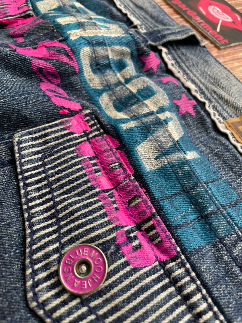 Japanese Brand Japanese Jeans Distressed Ripped Blue Moon Size 31" - 2 Thumbnail