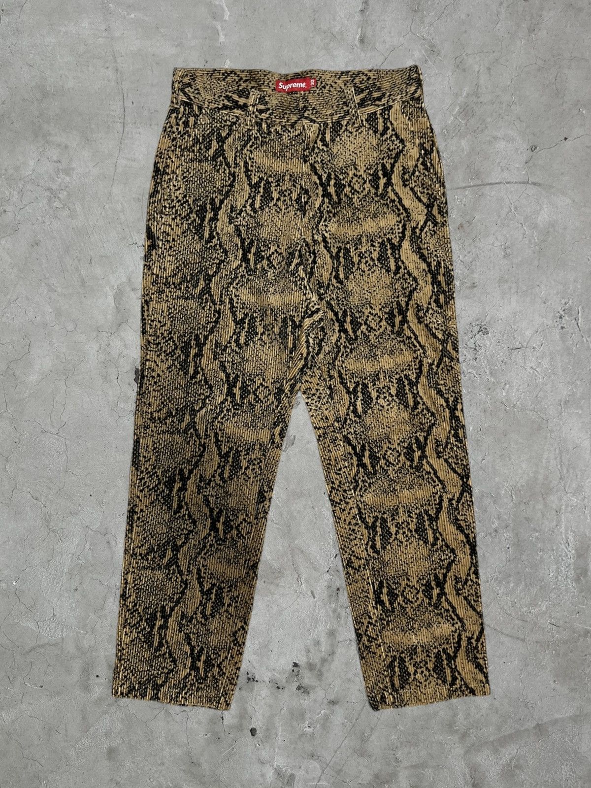 image of Supreme Snakeskin Corduroy Flight Pants, Men's (Size 30)