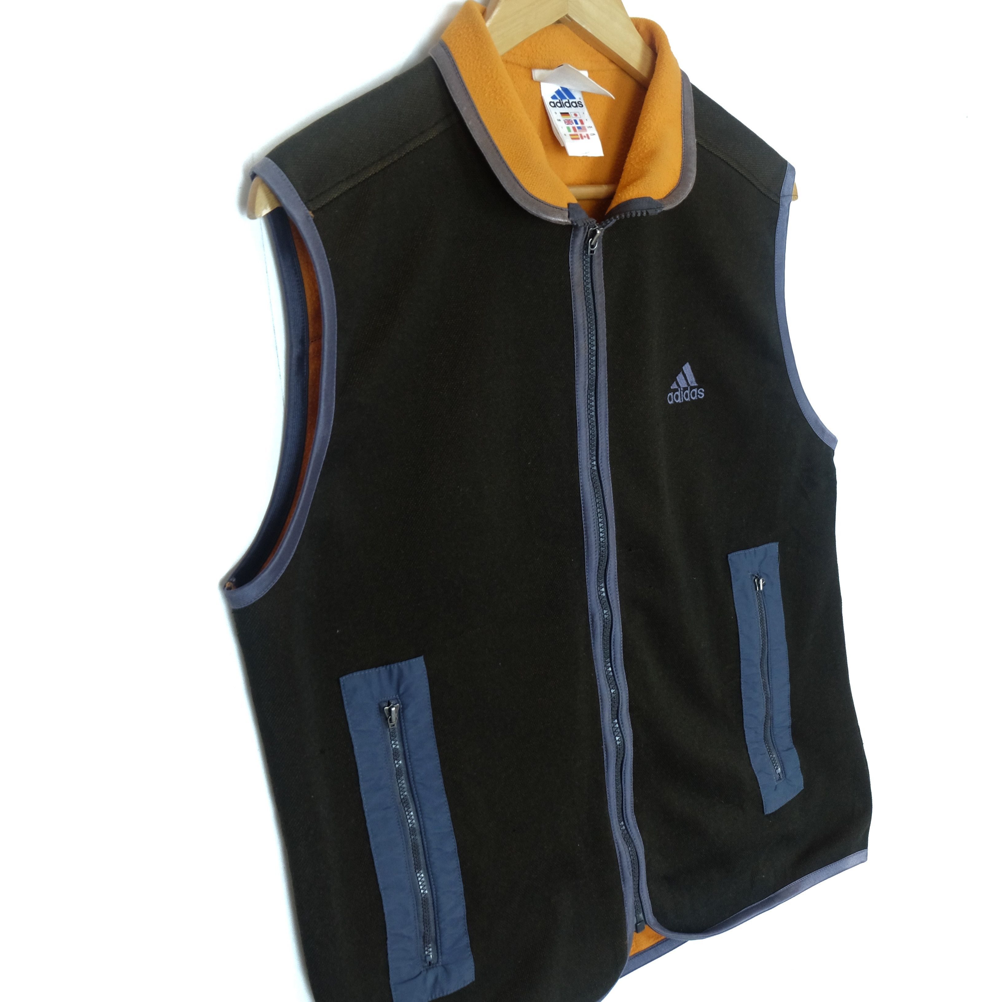 Adidas Vintage 90's ADIDAS Fleece Utility Vest Jacket Size US S / EU 44-46 / 1 - 6 Thumbnail