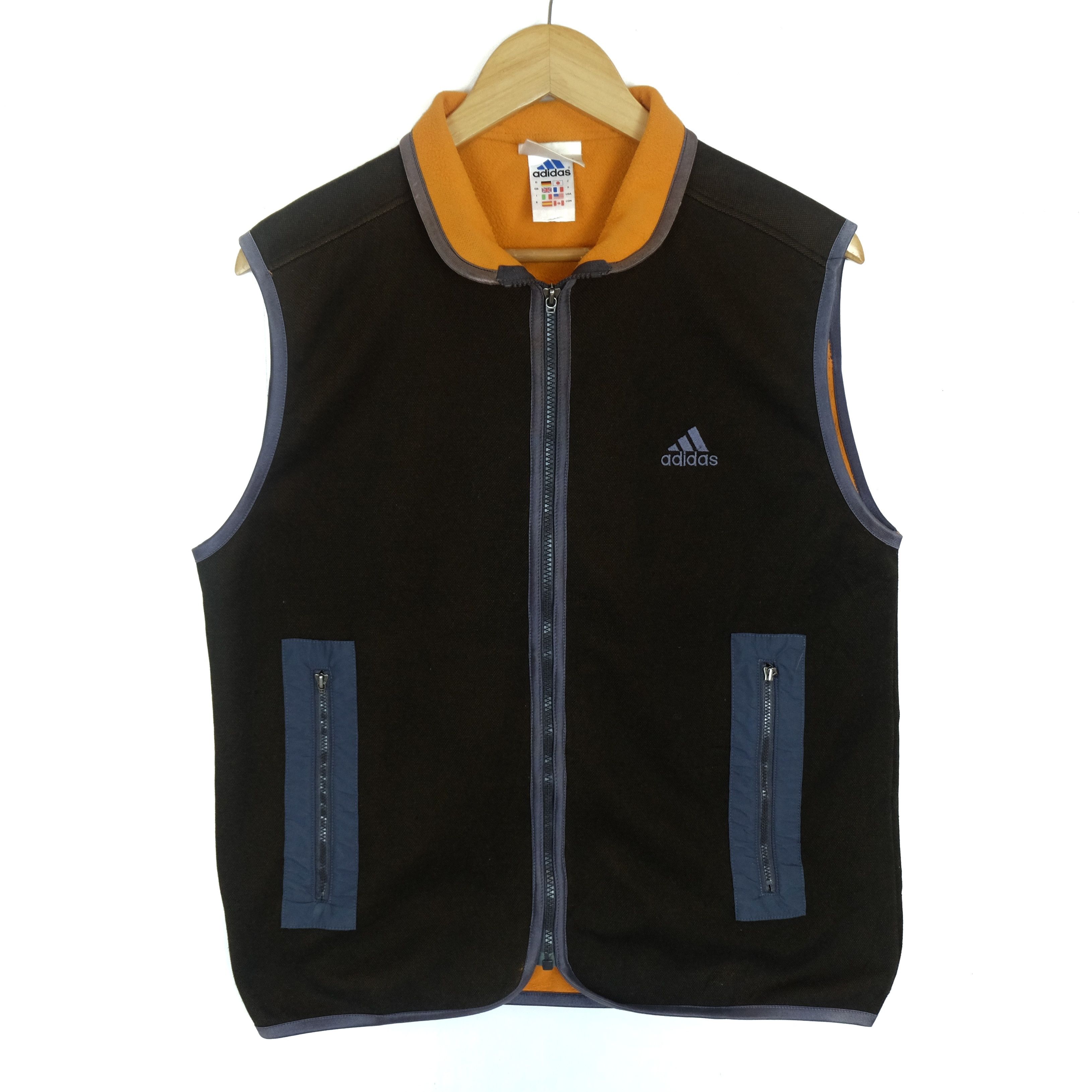 Adidas Vintage 90's ADIDAS Fleece Utility Vest Jacket Size US S / EU 44-46 / 1 - 2 Thumbnail