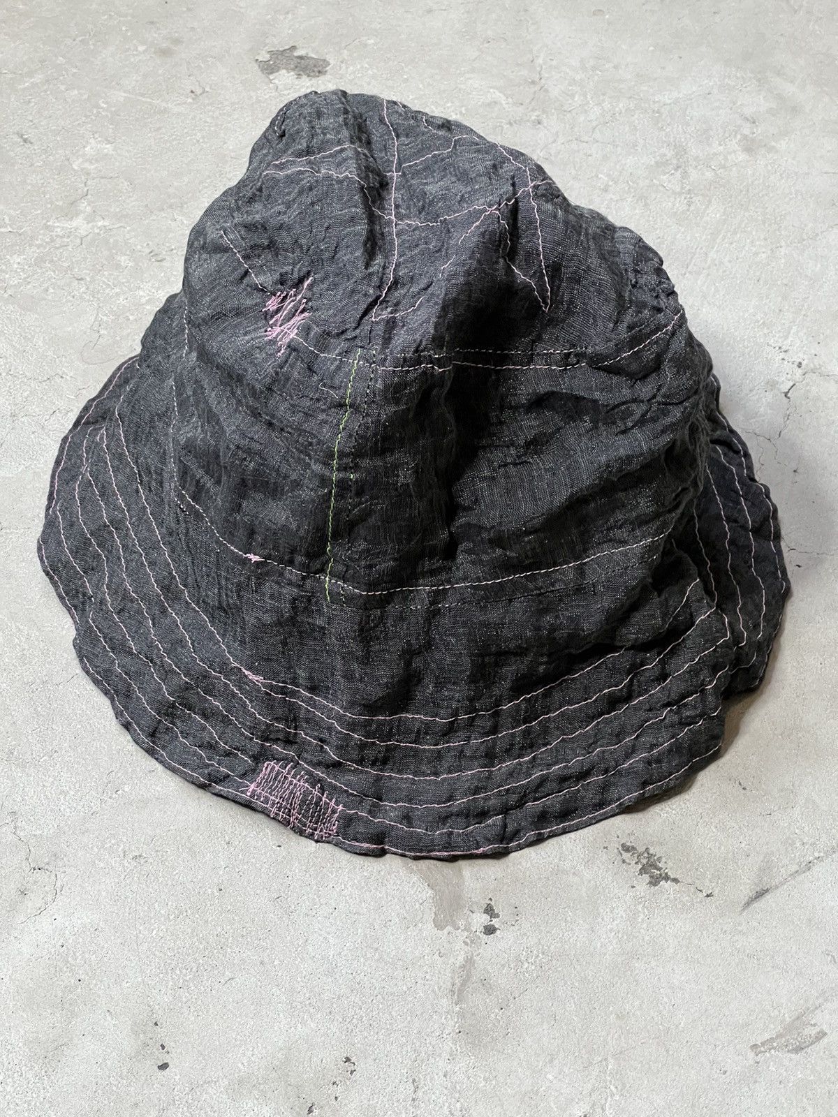 Vintage Poche Studio Metal Fabric Semi Sheer Bucket Hat Size ONE SIZE - 2 Thumbnail