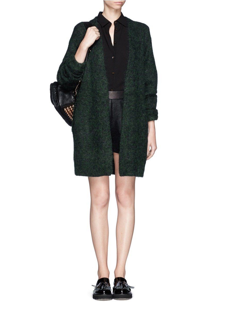 Acne Studios Acne Studios Raya Wool and Mohair-Blend Cardigan Oversized Size US XS / EU 42 / 0 - 2 Thumbnail