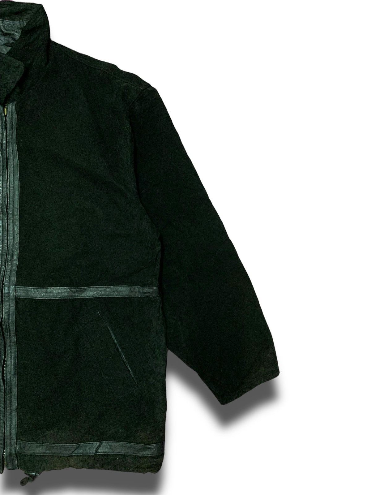 Vintage Archival Cinzia Italian Leather Suede Black Jacket Size US M / EU 48-50 / 2 - 2 Thumbnail