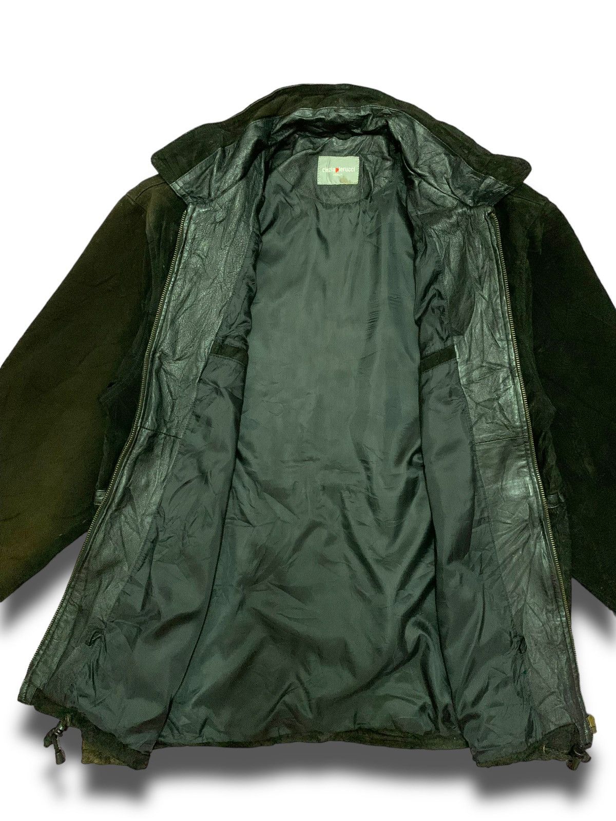 Vintage Archival Cinzia Italian Leather Suede Black Jacket Size US M / EU 48-50 / 2 - 3 Thumbnail