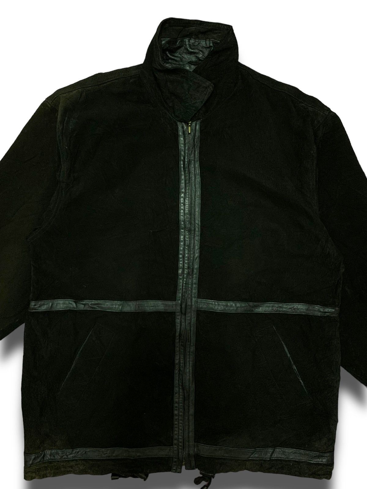 Vintage Archival Cinzia Italian Leather Suede Black Jacket Size US M / EU 48-50 / 2 - 1 Thumbnail