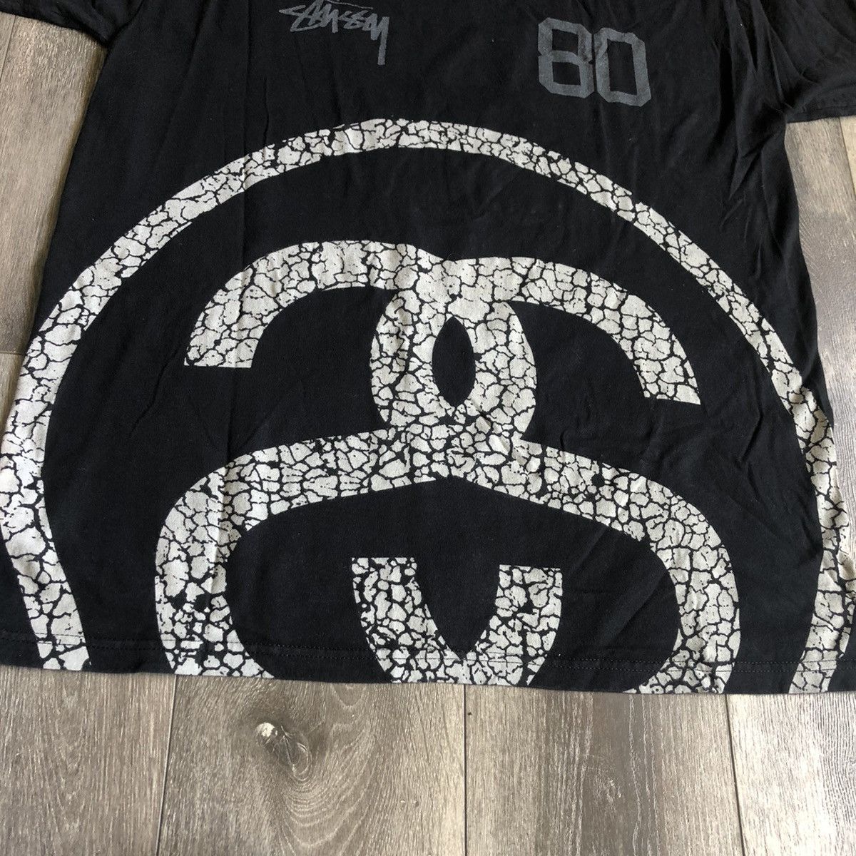 Stussy Vintage 2000s Stussy 80 Monogram Double S Big Logo Tee Shirt Size US L / EU 52-54 / 3 - 3 Thumbnail