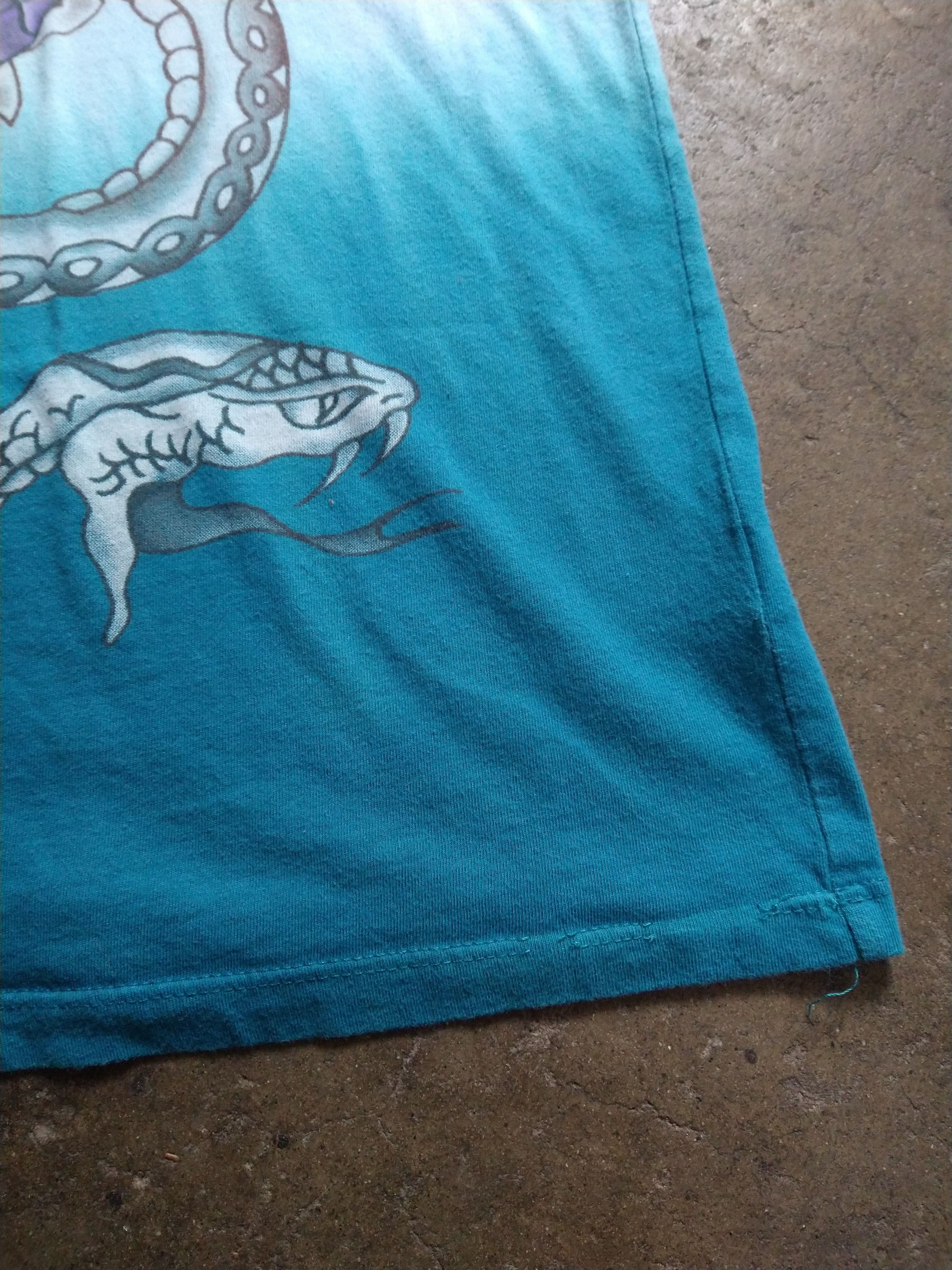 Christian Audigier Ed Hardy Tshirt Men's Size XL Blue Green Snake Geisha Size US XL / EU 56 / 4 - 11 Thumbnail