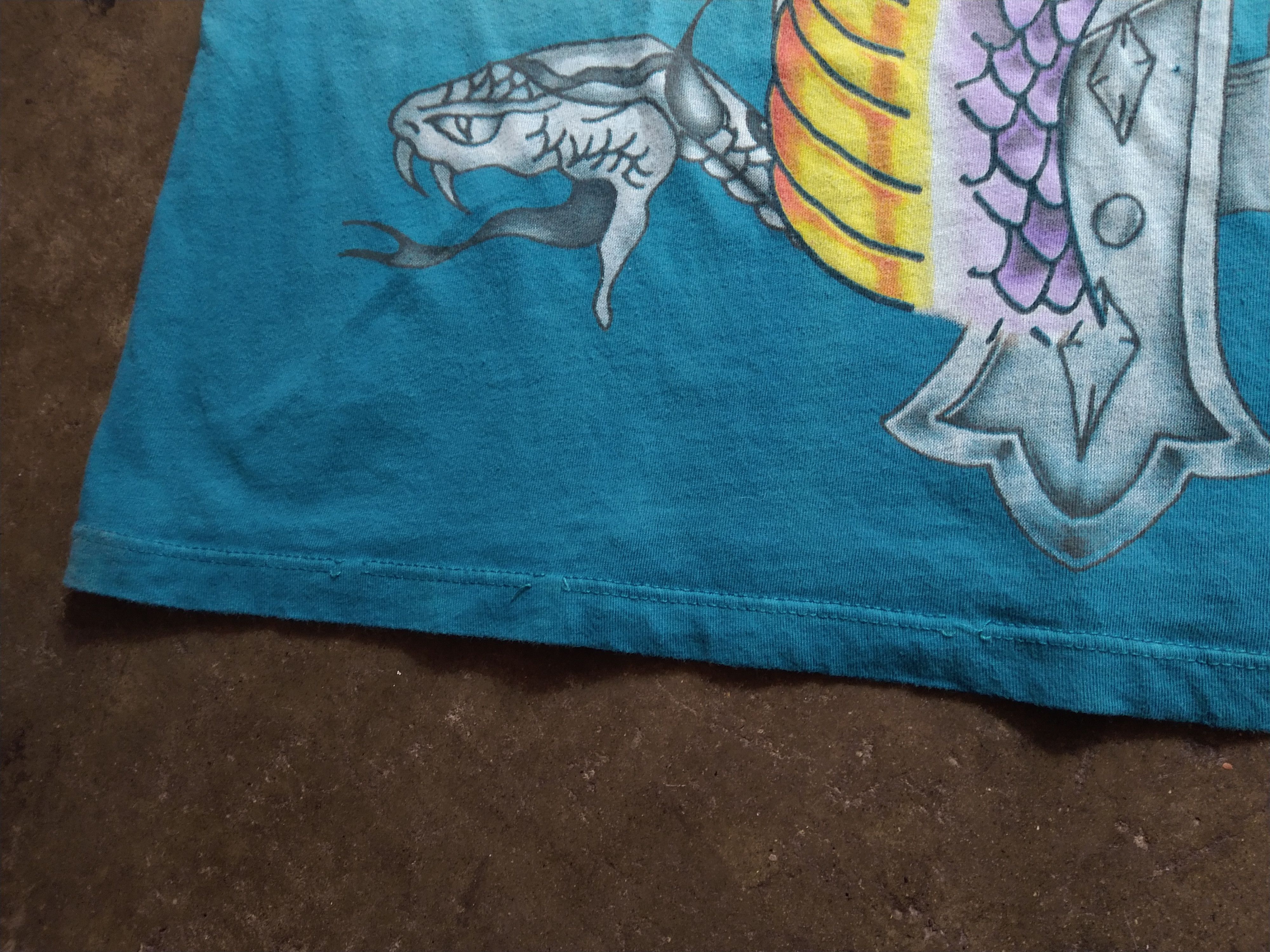 Christian Audigier Ed Hardy Tshirt Men's Size XL Blue Green Snake Geisha Size US XL / EU 56 / 4 - 12 Thumbnail