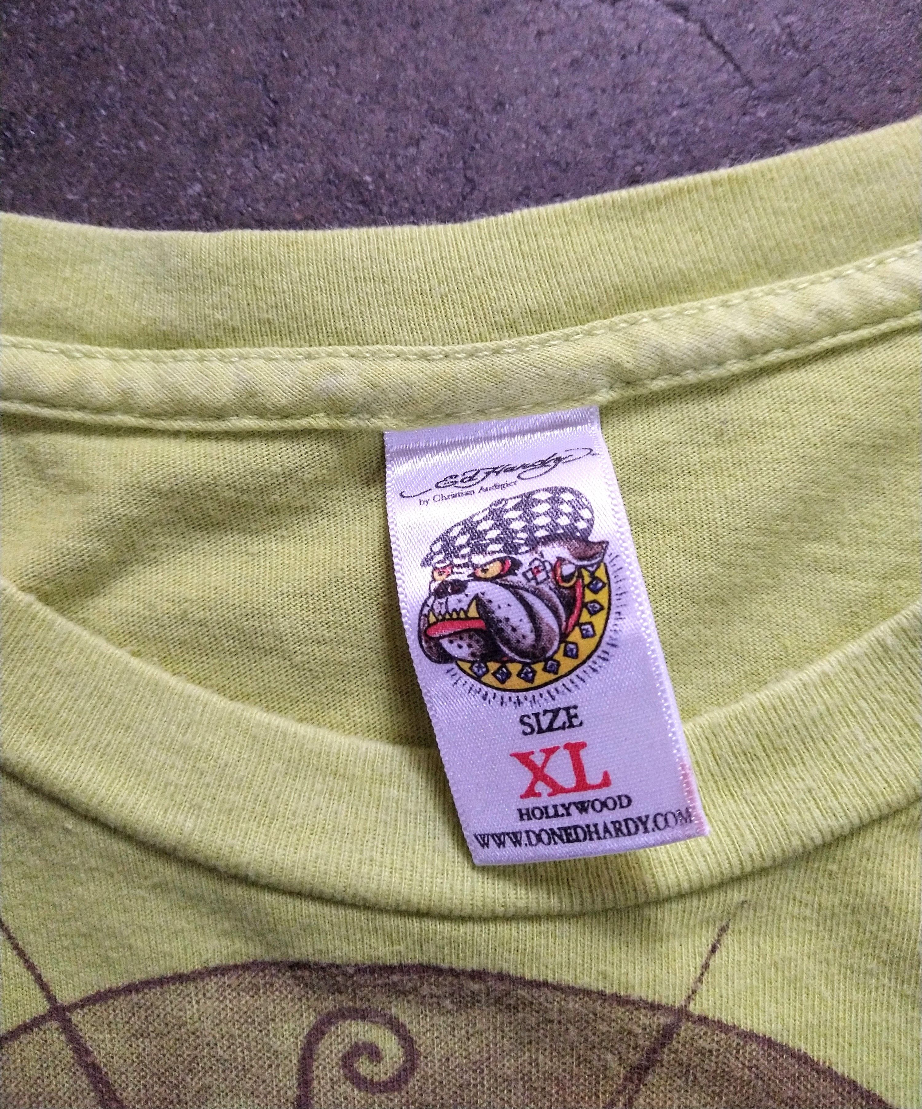 Christian Audigier Ed Hardy Tshirt Men's Size XL Blue Green Snake Geisha Size US XL / EU 56 / 4 - 3 Thumbnail