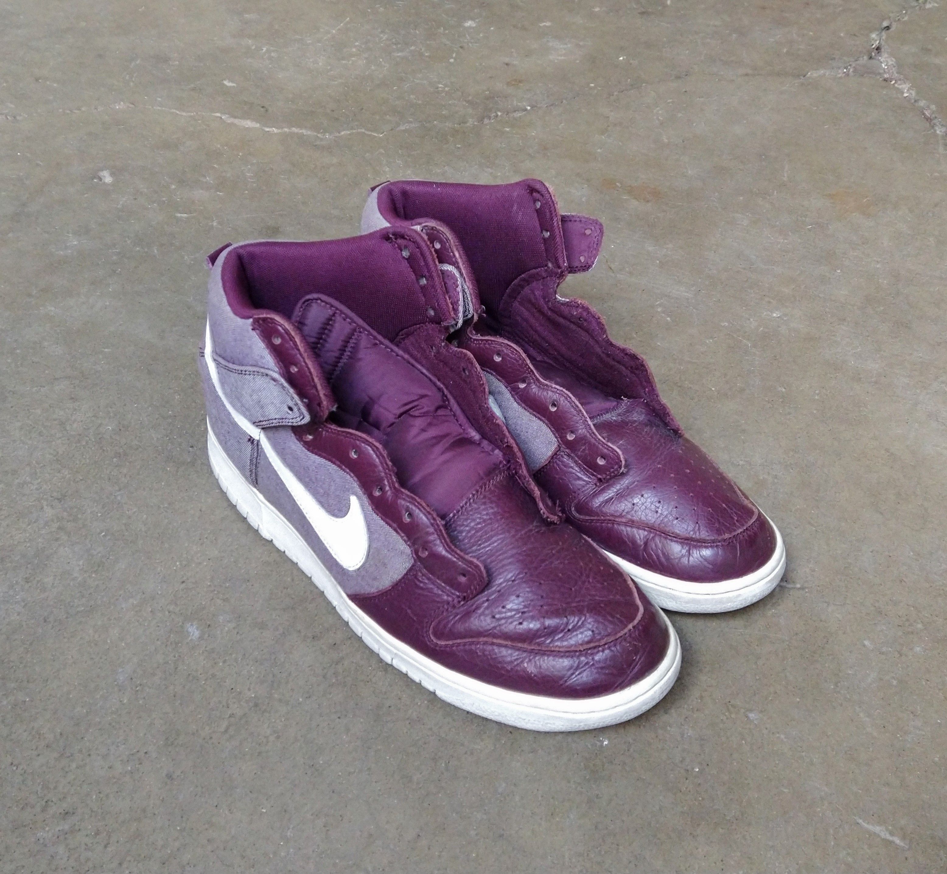 Nike Nike Dunk High Red Burgundy Mahogany Size 12 317982-607 Size US 12 / EU 45 - 1 Thumbnail