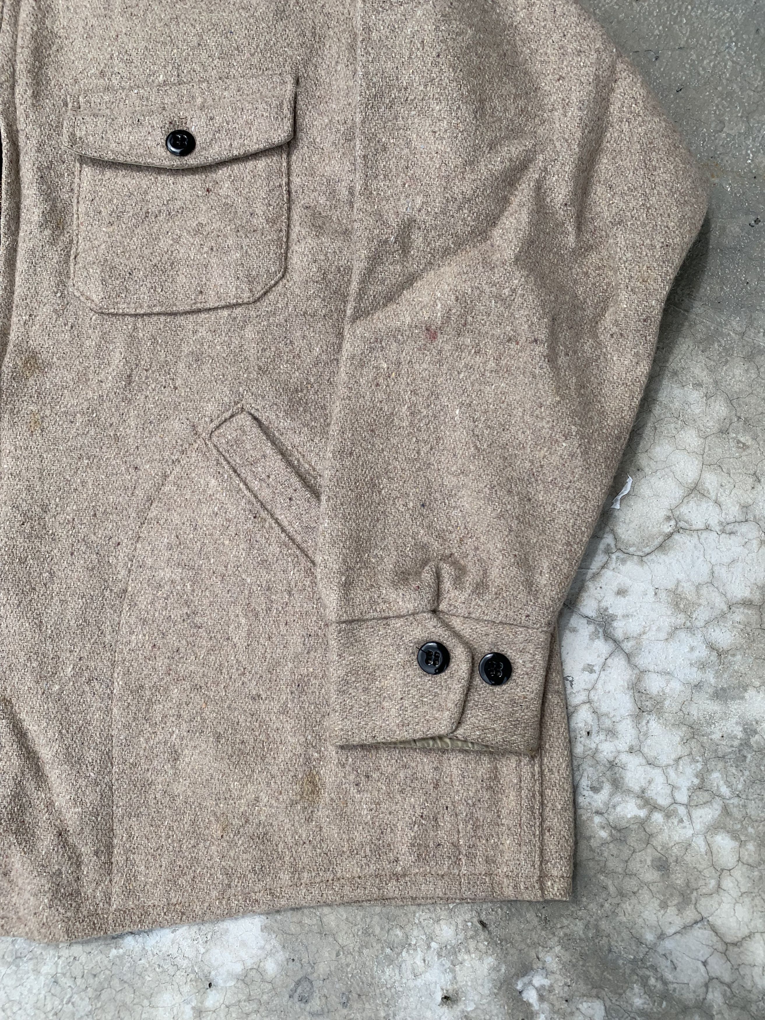 Vintage Vintage Melton Wool Zip Up Shirt Jacket Size US M / EU 48-50 / 2 - 3 Thumbnail