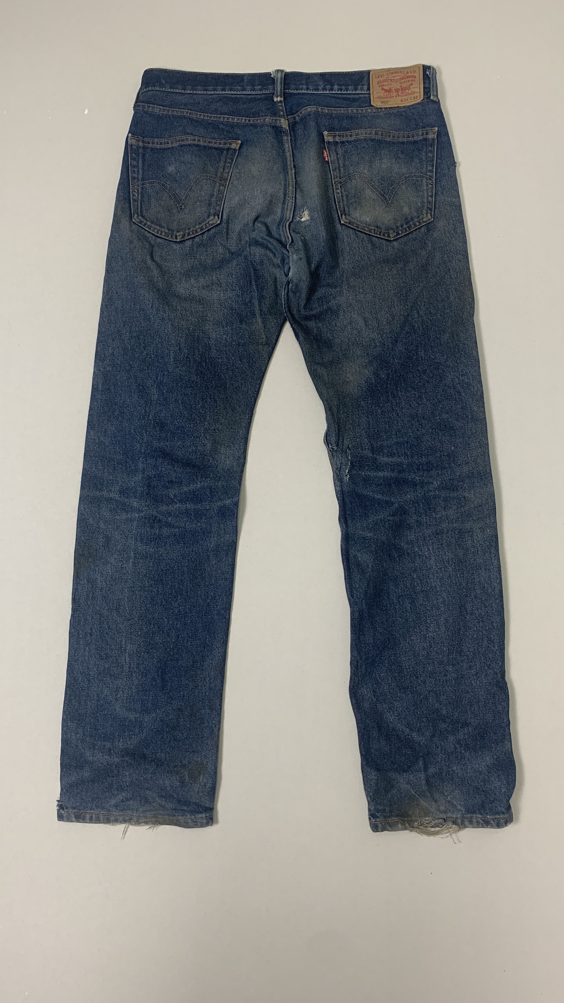 Levi's Vintage LEVI'S 505 Distressed Faded Jeans P0025 Size US 36 / EU 52 - 20 Thumbnail