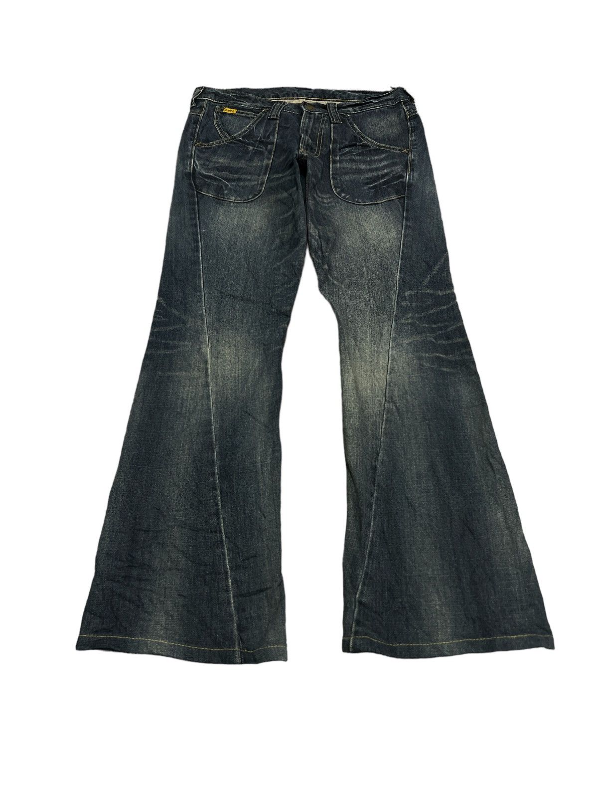 Japanese Brand FLARED💥LEE DISTRESSED DENIM TWIST PANT Size US 30 / EU 46 - 3 Thumbnail