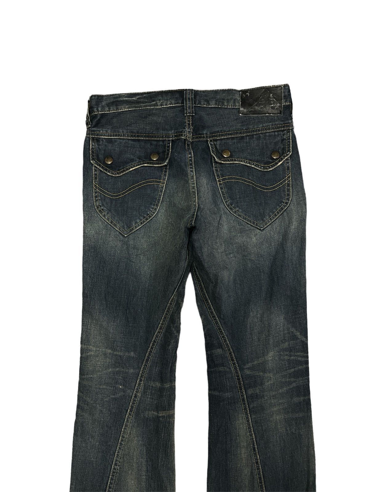 Japanese Brand FLARED💥LEE DISTRESSED DENIM TWIST PANT Size US 30 / EU 46 - 7 Thumbnail