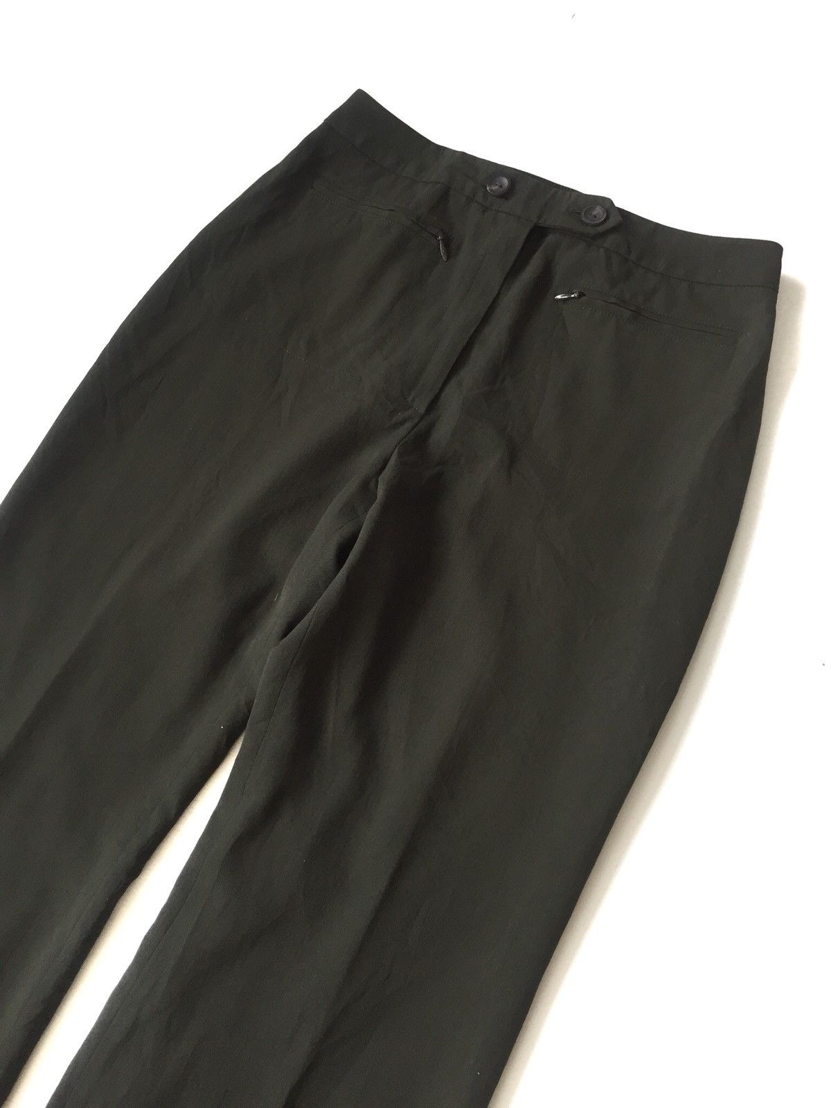 Gucci Gucci 🇮🇹 Luxury Double Zip Pocket Rayon Flare Pants Size US 27 - 2 Thumbnail