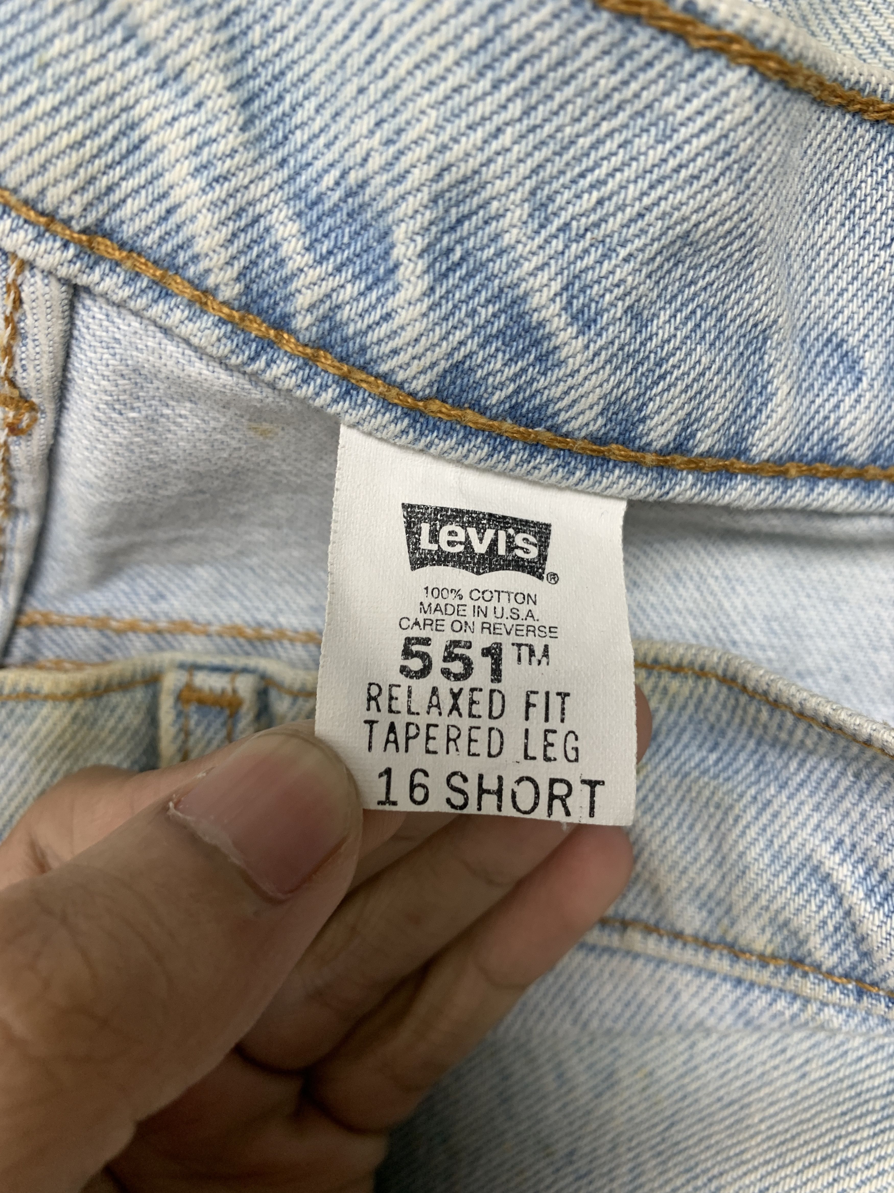 Levi's × Vintage Vintage Levis 551 Straight Cut Stone Wash Jeans Size US 34 / EU 50 - 10 Thumbnail